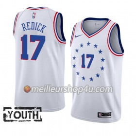 Maillot Basket Enfant Philadelphia 76ers J.J. Redick 17 2018-19 Nike Blanc Swingman